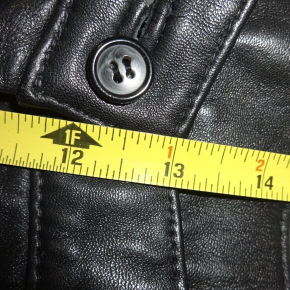 Lew Magram Collection women's size 8 black 100% real leather pants, tapered leg - Picture 12 of 16